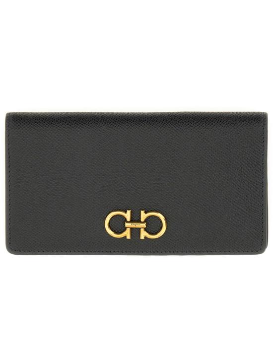 26FW 살바토레 페라가모 간치니 폴디드 장지갑 726510 22D779001 BLACK - SALVATORE FERRAGAMO