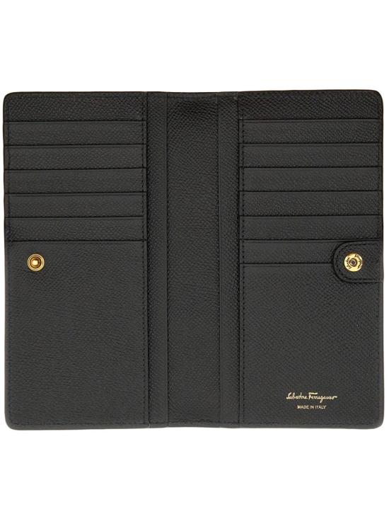 26FW 살바토레 페라가모 간치니 폴디드 장지갑 726510 22D779001 BLACK - SALVATORE FERRAGAMO
