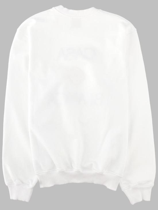 26FW 카사블랑카 탑 M PF26 JTP 293 03CASABLANCASTACKEDLOGO WHITE - CASABLANCA