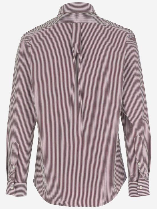 26FW 폴로 랄프로렌 커스텀핏 코튼 포플린 스트라이프 셔츠 710929346 RED - POLO RALPH LAUREN