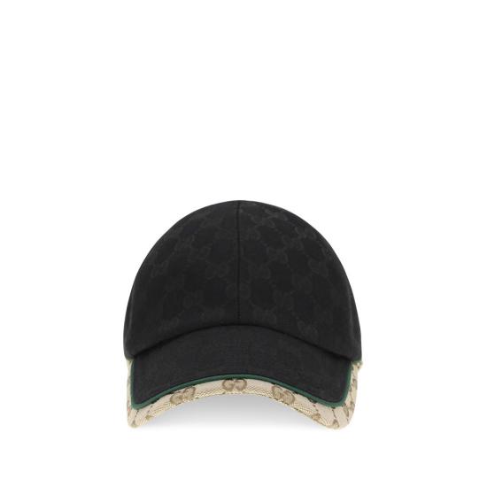 26FW 구찌 GG 모노그램 캔버스 베이스볼 캡 GUA001I24HBK31079BB BLACK