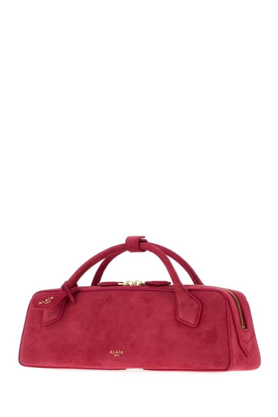 26FW 알라이아 르 테켈 스웨이드 고트스킨 클러치 AA1S06026CA328 424 RED - ALAIA