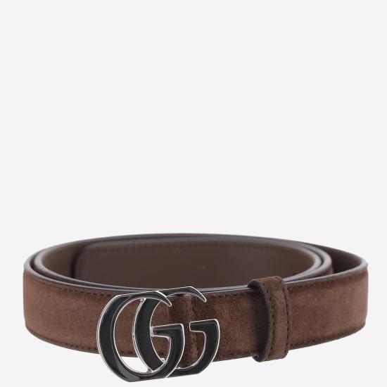 26FW 구찌 GG 마몽 가죽 벨트 A005SN BROWN - GUCCI