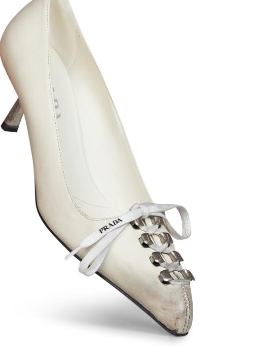 26FW 프라다 TALC 앤틱 레더 펌프스 힐 1I612OA055V69F0K74 IVORY - PRADA