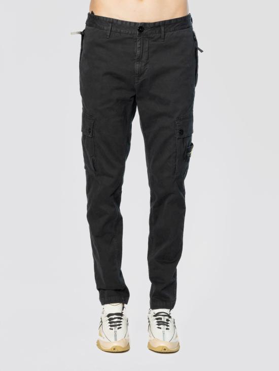 26FW 스톤 아일랜드 트레이닝/조거 팬츠 Pantalone Slim Modello Cargo Nero