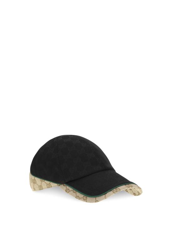 26FW 구찌 GG 코튼 캔버스 베이스볼 캡 A001I24HBK3 1079 BLACK - GUCCI