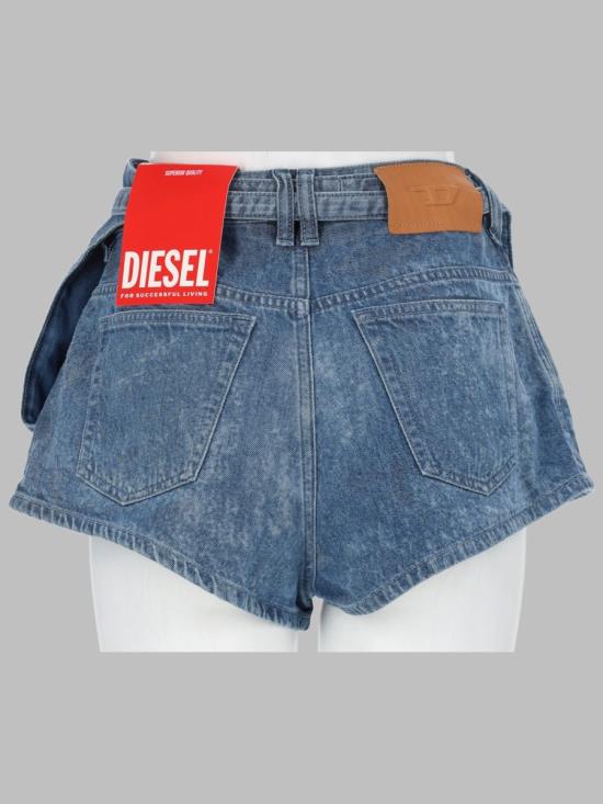 26SS 디젤 드-드렉사-Fsi1 쇼츠 인 새틴 데님 A23770 09P2301 BLUE - DIESEL