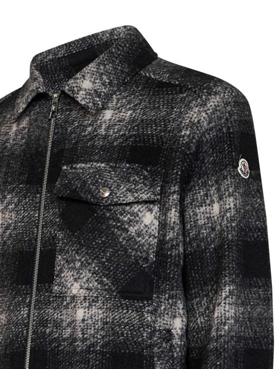 26FW 몽클레어 체크 플란넬 집업 셔츠 자켓 L20912F0003589BKBF99 BLACK - MONCLER