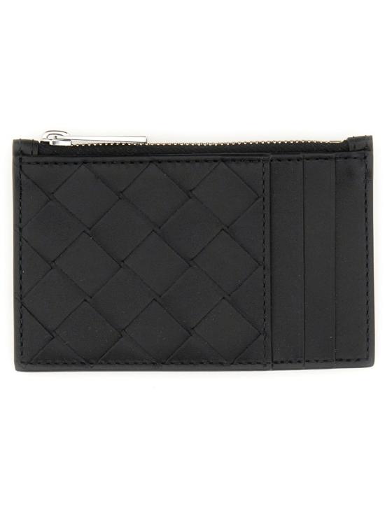 보테가베네타 인트레치아토 크레딧 카드 케이스 814706 VCPQ38803 BLACK - BOTTEGA VENETA