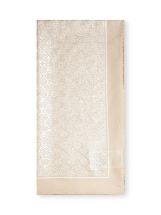 26FW 구찌 프린트 실크 까레 8122513G0019078 BEIGE
