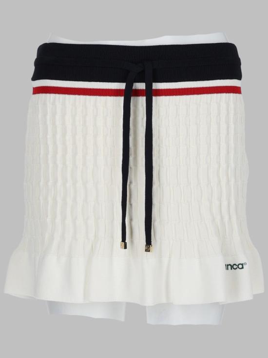 26FW 카사블랑카 스커트 W PF26 KW 1248 01WHITE NAVY