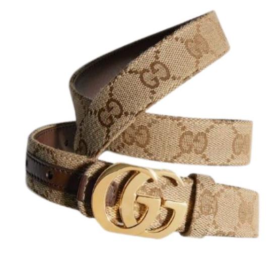26FW 구찌 리버시블 컷 GG 마몬트 벨트 A006M2 FAF7J9651 VINTAG SAND DK BROWN