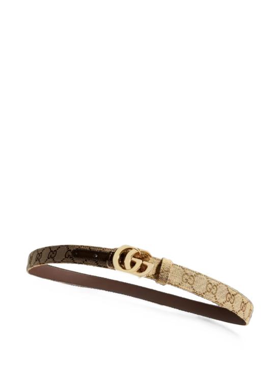 26FW 구찌 리버시블 컷 GG 마몬트 벨트 A006M2 FAF7J9651 VINTAG SAND DK BROWN - GUCCI