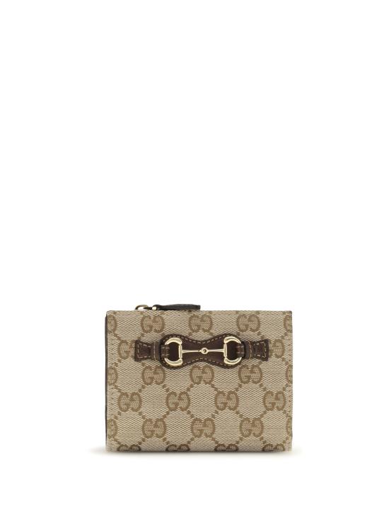26FW 구찌 홀스빗 스몰 지갑 A006YX FAGH89651 VINT SAND DK BROWN