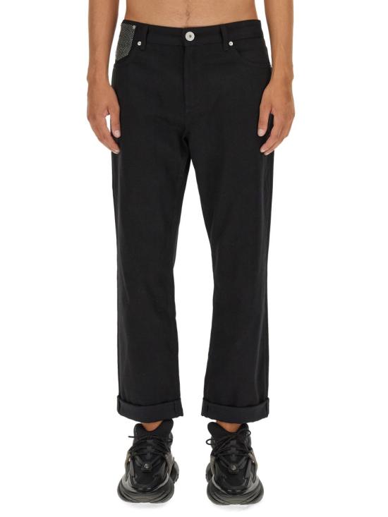  발망 데님 팬츠 BH0MI044 DD76EHV BLACK - BALMAIN