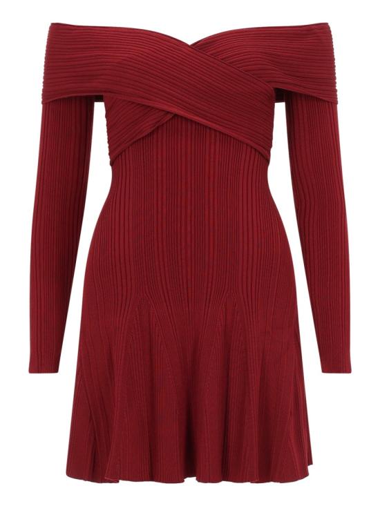26SS 셀프 포트레이트 원피스 RS26 011SA BU BURGUNDY