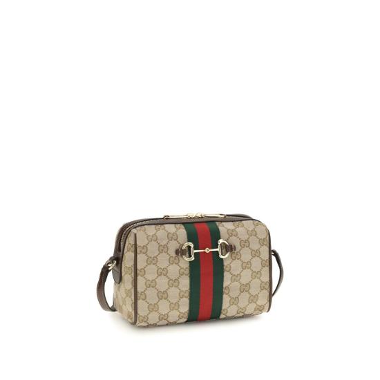 26FW 구찌 홀스빗 웹 코튼 카메라 숄더백 GUA008PZFAFV99653BB BEIGE - GUCCI