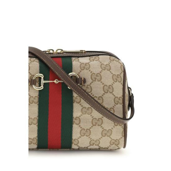 26FW 구찌 홀스빗 웹 코튼 카메라 숄더백 GUA008PZFAFV99653BB BEIGE - GUCCI
