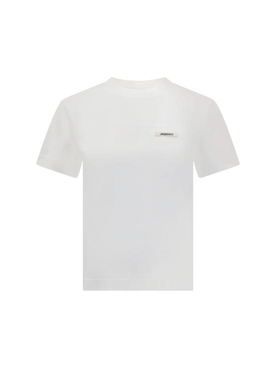 26FW 자크뮈스 그로그랭 로고 솟슬리브 티셔츠 TSW00550AJ00029 100 WHITE