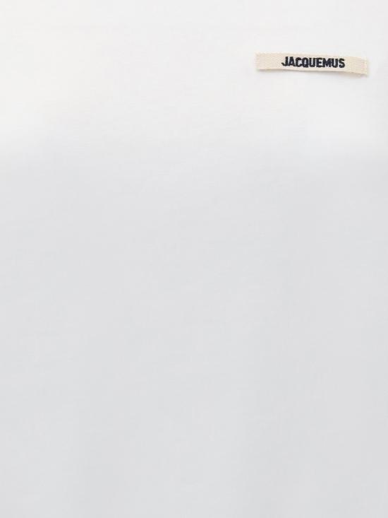26FW 자크뮈스 그로그랭 로고 솟슬리브 티셔츠 TSW00550AJ00029 100 WHITE - JACQUEMUS