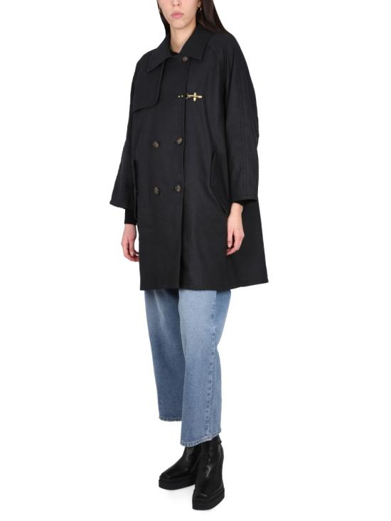  페이 트렌치 코트 NAW62463020 UXRB999 BLACK - FAY