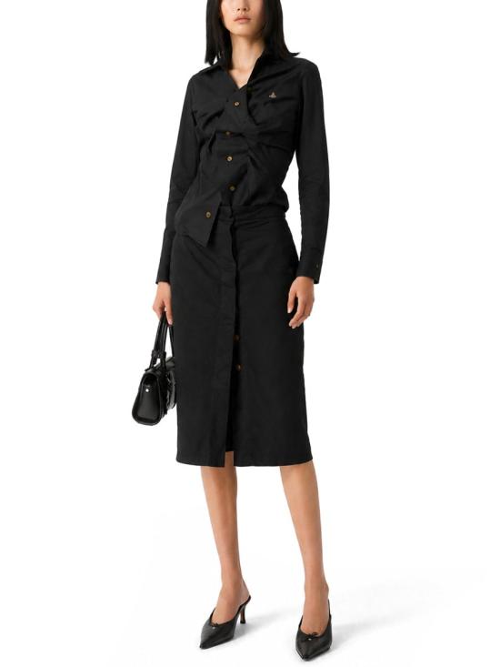 26SS 비비안웨스트우드 드렁큰 셔츠 1501000C W009QN401 BLACK - VIVIENNE WESTWOOD