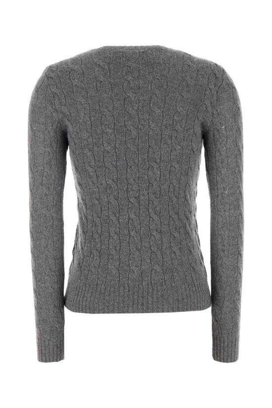26FW 폴로 랄프로렌 폴로 자수 케이블 니트 스웨터 211971865 501 GRAY - POLO RALPH LAUREN