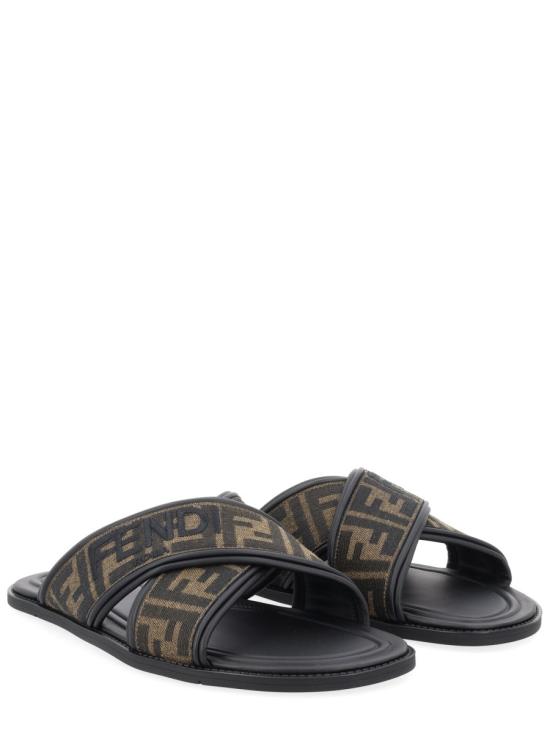 26SS 펜디 패브릭 슬라이드 7X1548 AJZEF0R7R BROWN - FENDI
