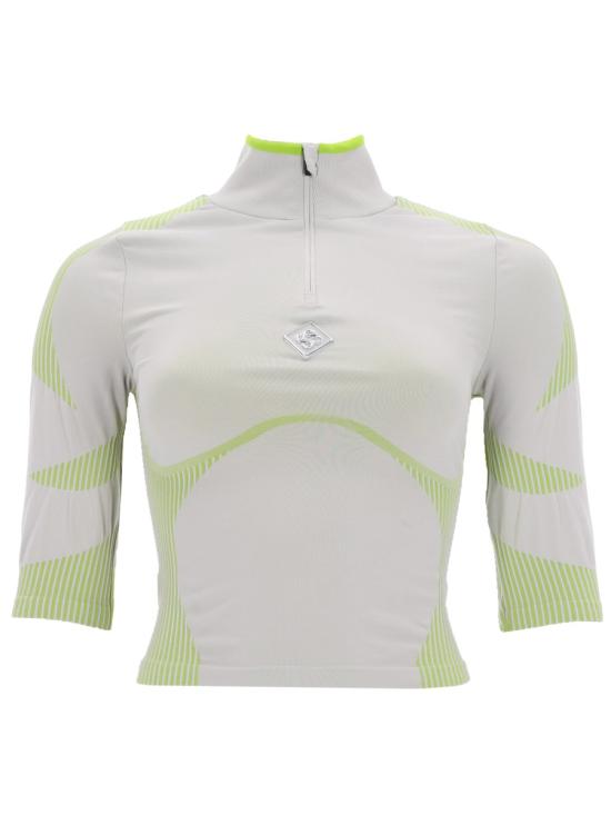 26SS 카사블랑카 폴로 티셔츠 W SP26 ACT 056 01GREY LIME GRAY