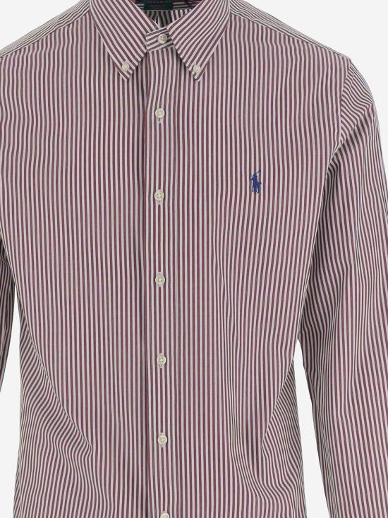 26FW 폴로 랄프로렌 커스텀핏 코튼 포플린 스트라이프 셔츠 710929346 RED - POLO RALPH LAUREN