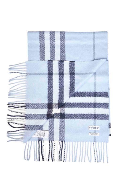 26FW 버버리 체크 캐시미어 스카프 8112636 C3263 BLUE - BURBERRY