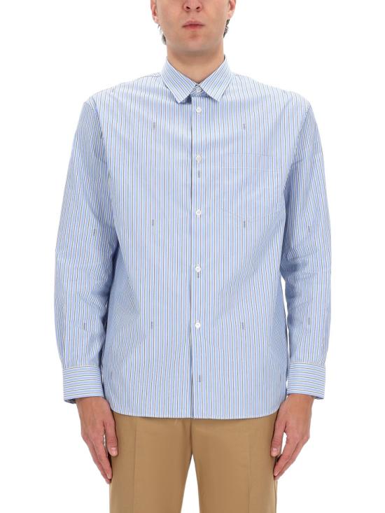 26SS 구찌 스트라이프 코튼 포플린 셔츠 852714 ZAUBA4061 BLUE - GUCCI