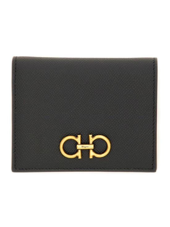 26FW 살바토레 페라가모 간치니 반지갑 726512 22D780001 BLACK - SALVATORE FERRAGAMO