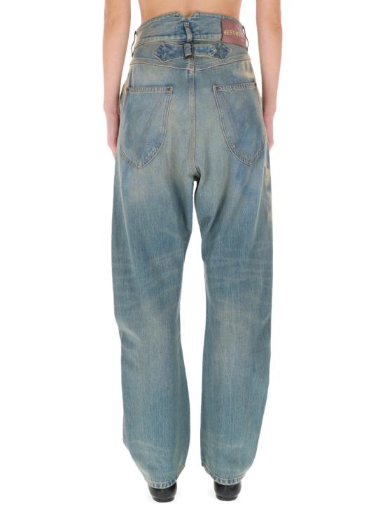 25FW 비비안웨스트우드 크롭 스트레이트 데님 진 39020012 W018AK311 BLUE - VIVIENNE WESTWOOD