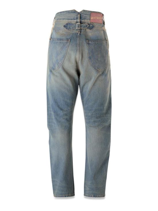 25FW 비비안웨스트우드 크롭 스트레이트 데님 진 39020012 W018AK311 BLUE - VIVIENNE WESTWOOD
