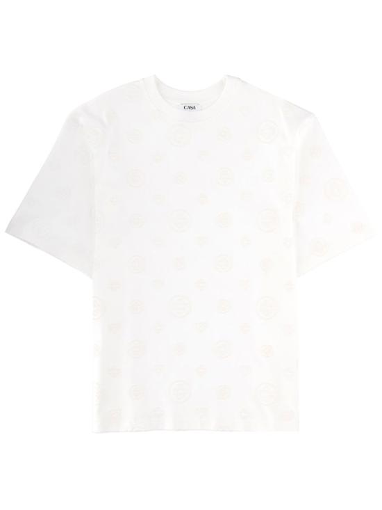 26SS 카사블랑카 탑 M SP26 JTS 044 05APPLIQUEMONOGRAM WHITE
