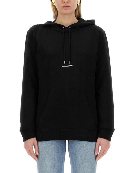  생로랑 리브 고쉬 로고 후드 677256 YB2EZ1035 BLACK