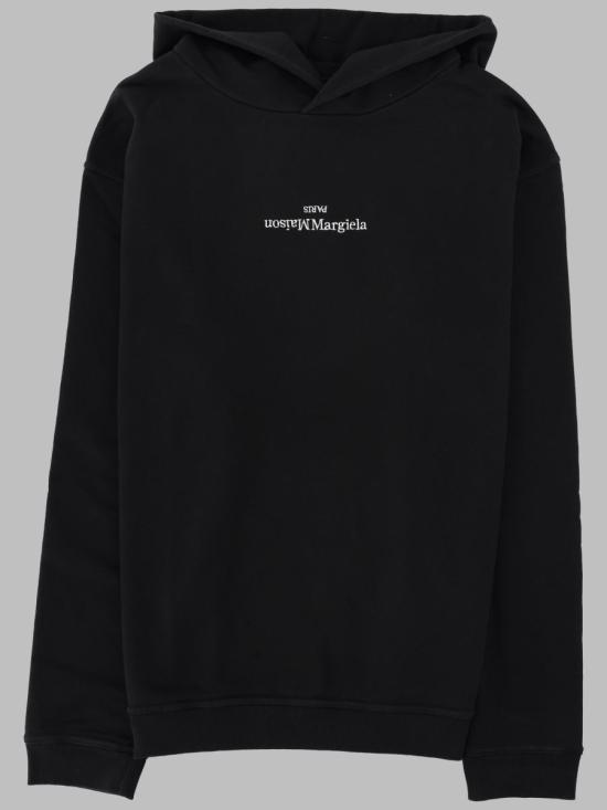 26SS 마르지엘라 업사이드 다운 자수 로고 후드 S50GU0167 S25503962 BLACK