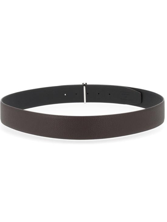 26FW 톰포드 그레인 레더 T 아이콘 벨트 40mm TB178 LCL236SENB BROWN