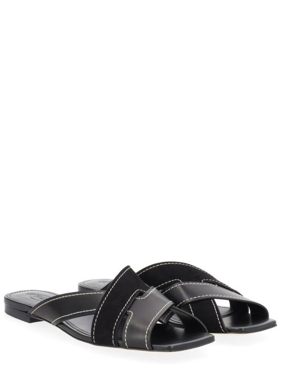 26SS 토즈 레더 크로스 스트랩 샌들 XXW99L0JY50 V1SB999 BLACK - TODS