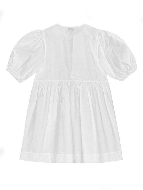26SS 가니 코튼 포플린 타이 스트링 미니 드레스 F9170 151 WHITE - GANNI