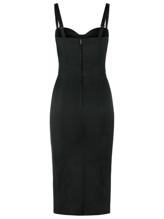 26FW 돌체앤가바나 미디 원피스 F60DGT FURHMN0000 Black - DOLCE & GABBANA