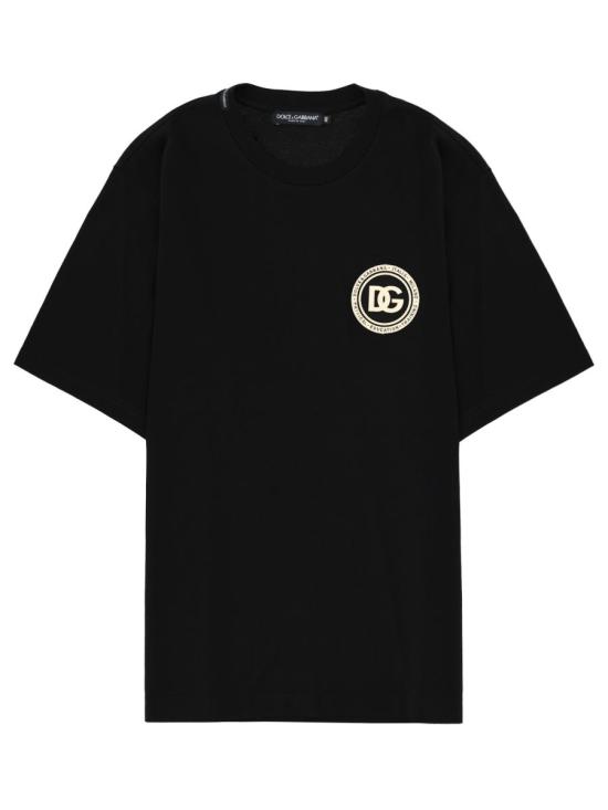 26SS 돌체앤가바나 DG 패치 코튼 티셔츠 G8PN9Z G7PZFN0000 BLACK