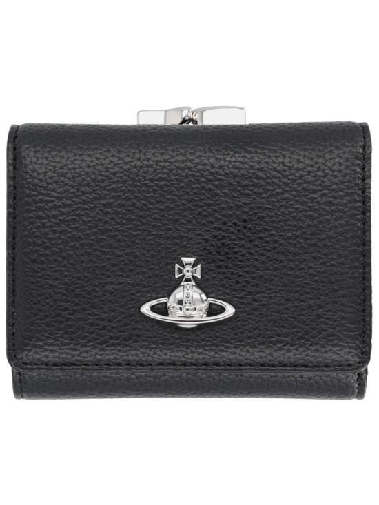 26FW 비비안웨스트우드 크로커다일 엠보스드 프레임 월렛 5115002MW S000DN403 BLACK - VIVIENNE WESTWOOD
