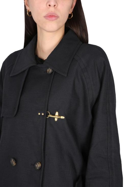  페이 트렌치 코트 NAW62463020 UXRB999 BLACK - FAY