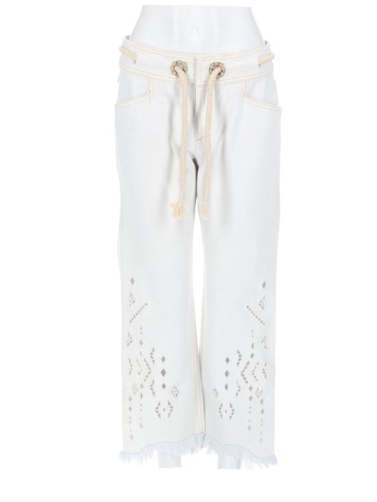 26SS 이자벨마랑 ALISON 킥 플레어 데님 팬츠 PA0694FA D2H01I20WH WHITE