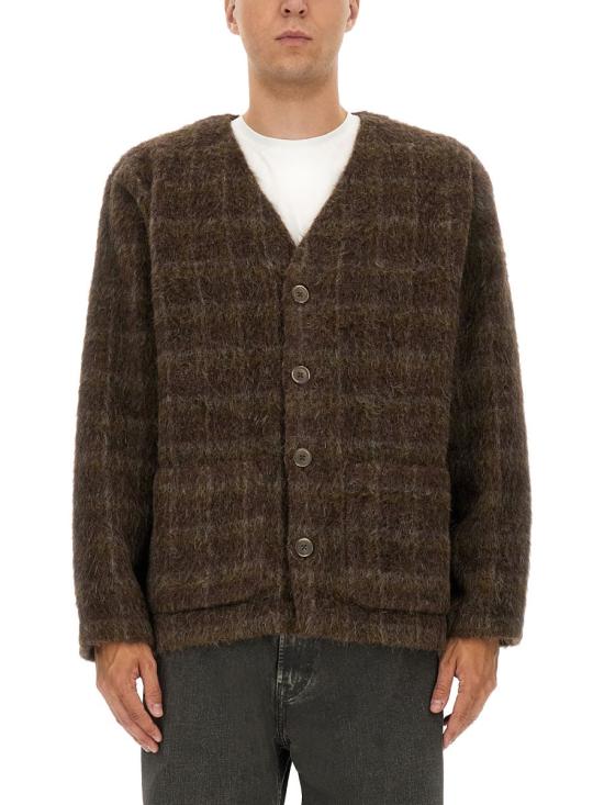25FW 아워레가시 가디건 도르프 체크 헤어리 울 M4256CD DORFCHECKHAIRYWOOL BROWN - OUR LEGACY