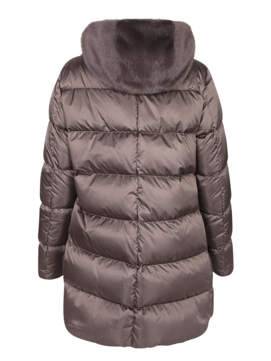 27FW 에르노 새틴 & 뉴 레이디 퍼 A셰이프 다운 자킷 PI001934D 12170Z 9480 Grey - HERNO
