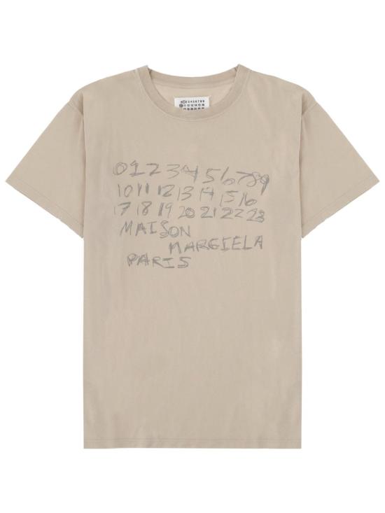 26SS 마르지엘라 뉴메리컬 코튼 티셔츠 S51GC0544 S24575119 BEIGE