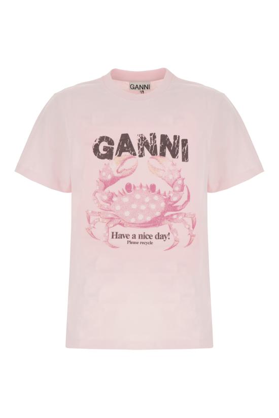 26FW 가니 반팔 티셔츠 A105019711026 868 CHALK PINK